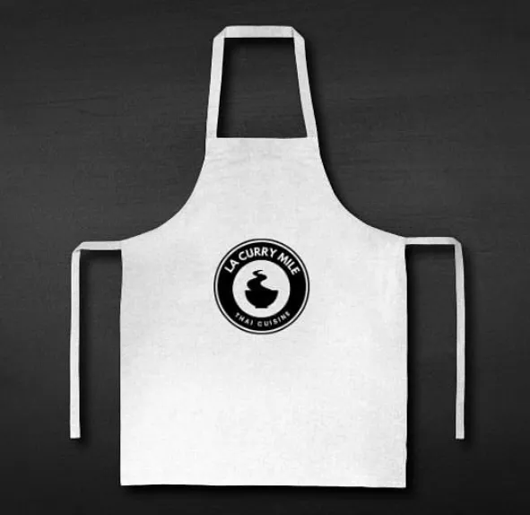 Delantal con branding de La Curry Mile