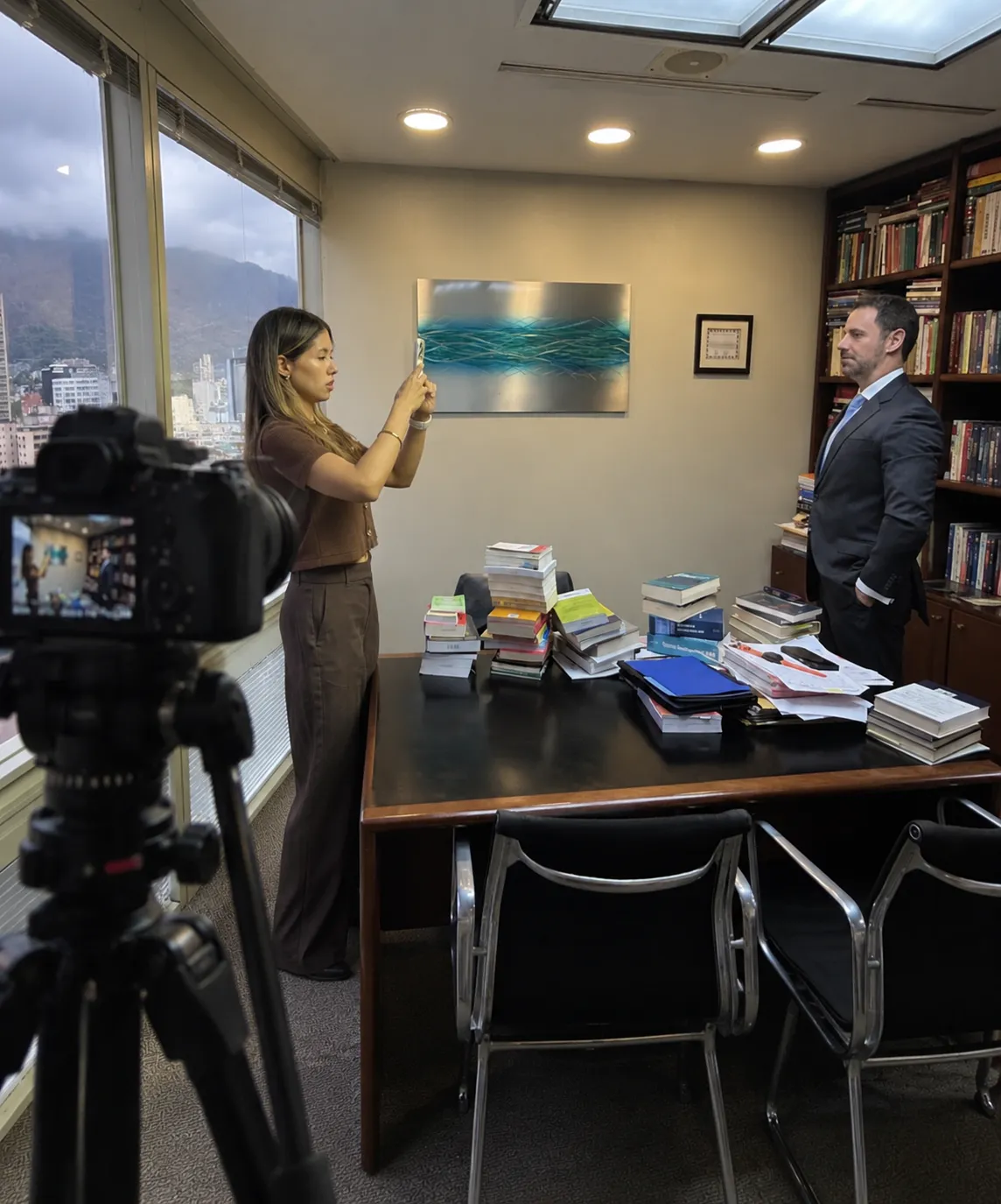 Sesión de fotos en oficina de abogados