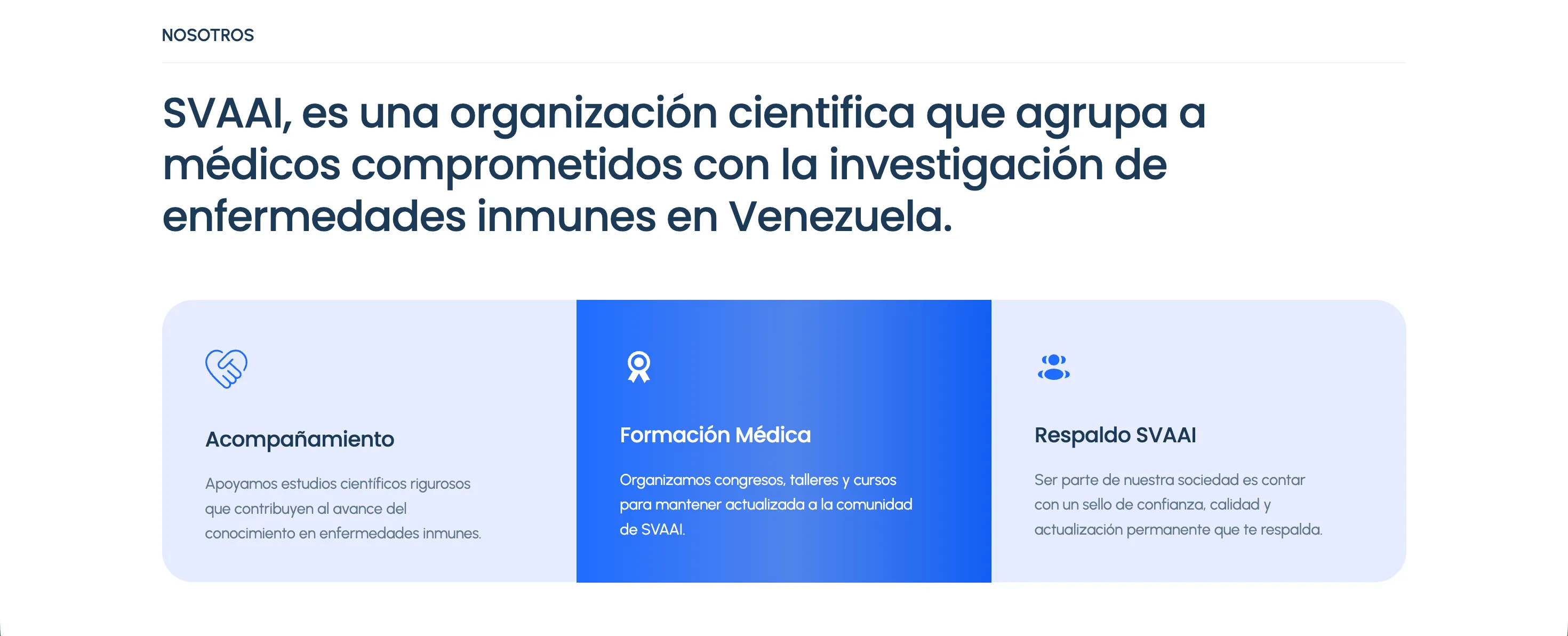 Página institucional de SVAAI